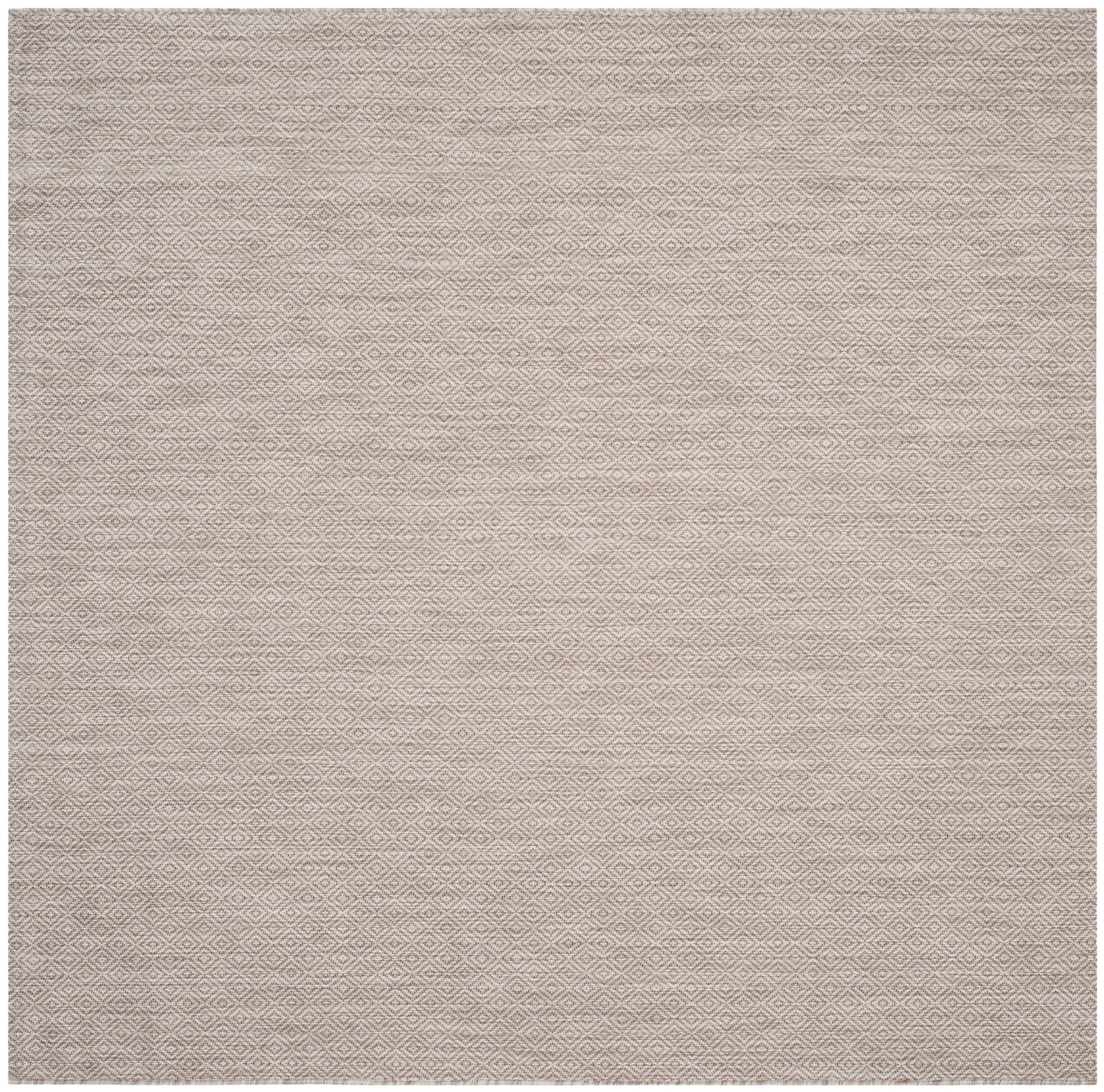 SAFAVIEH Courtyard Mitre Geometric Indoor/Outdoor Area Rug, Beige/Beige, 9' x 9' Square
