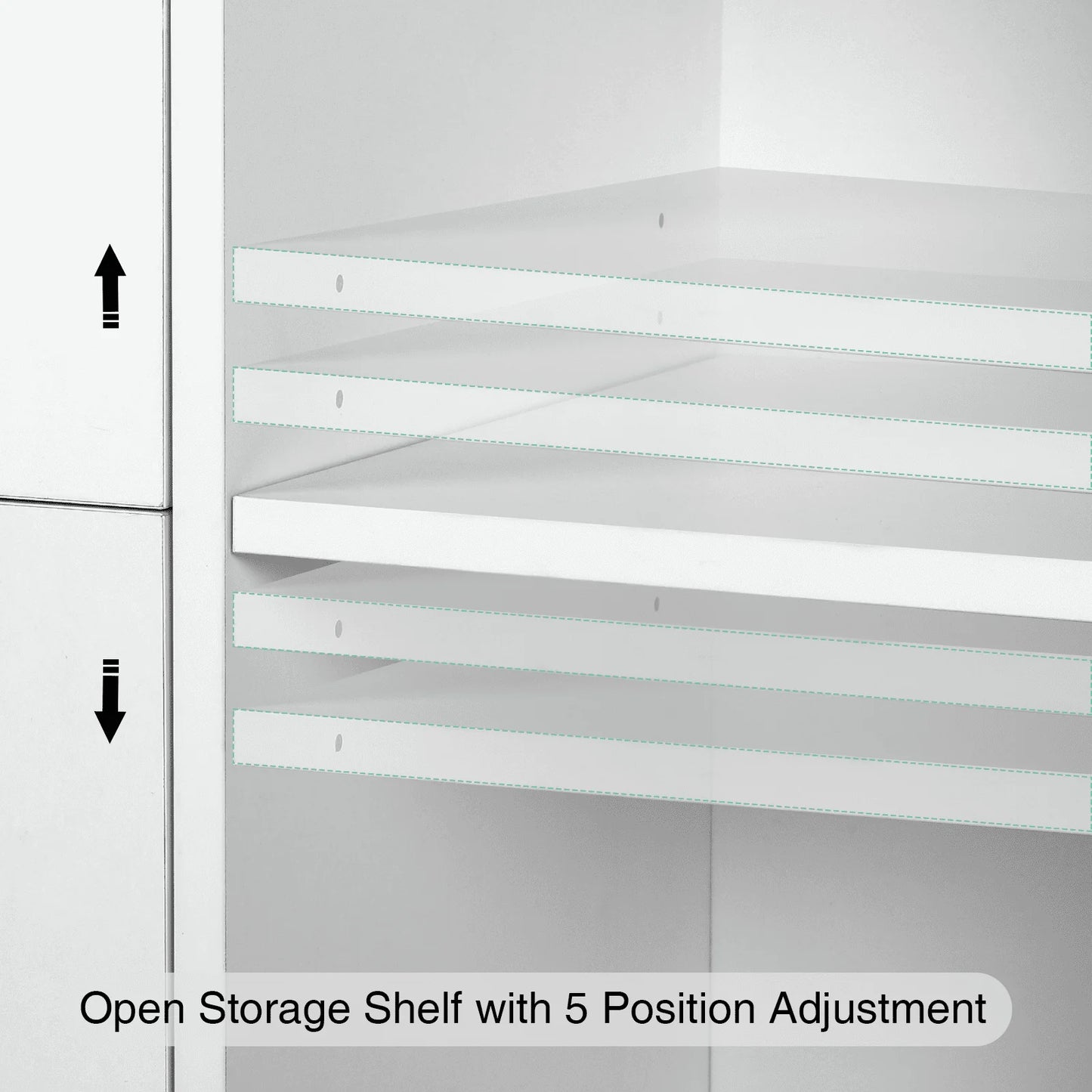 Richya Wood File Cabinet , Printer Stand with Open Storage Shelf, 3-Drawer File Cabinet, Home Office White