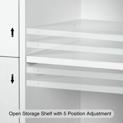 Richya Wood File Cabinet , Printer Stand with Open Storage Shelf, 3-Drawer File Cabinet, Home Office White