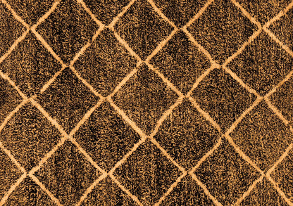 Ahgly Company Indoor Rectangle Abstract Orange Modern Area Rugs, 2' x 3'