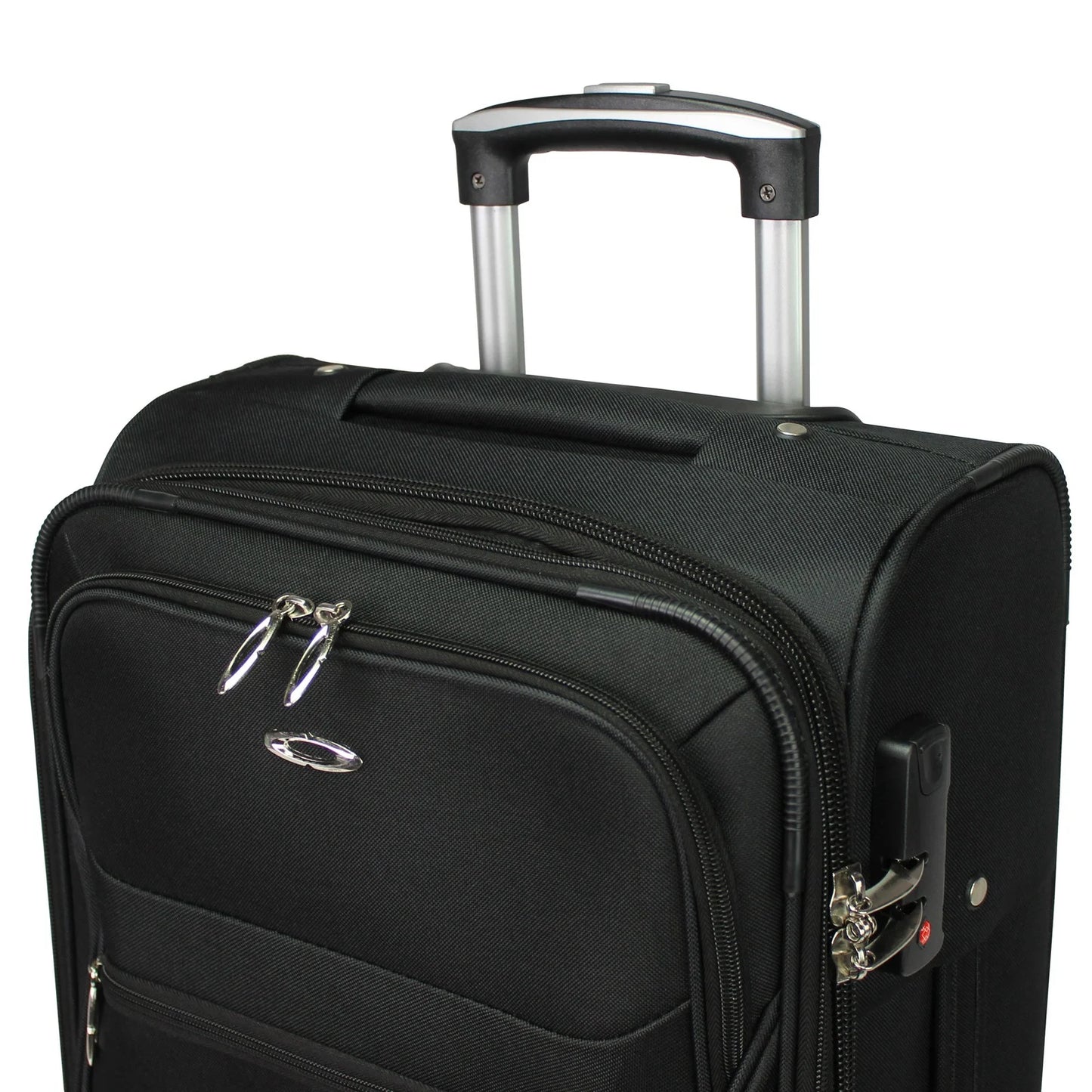 CalBags Kemyer Softside Lightweight 3-Piece Expandable Spinner Luggage Set - Black