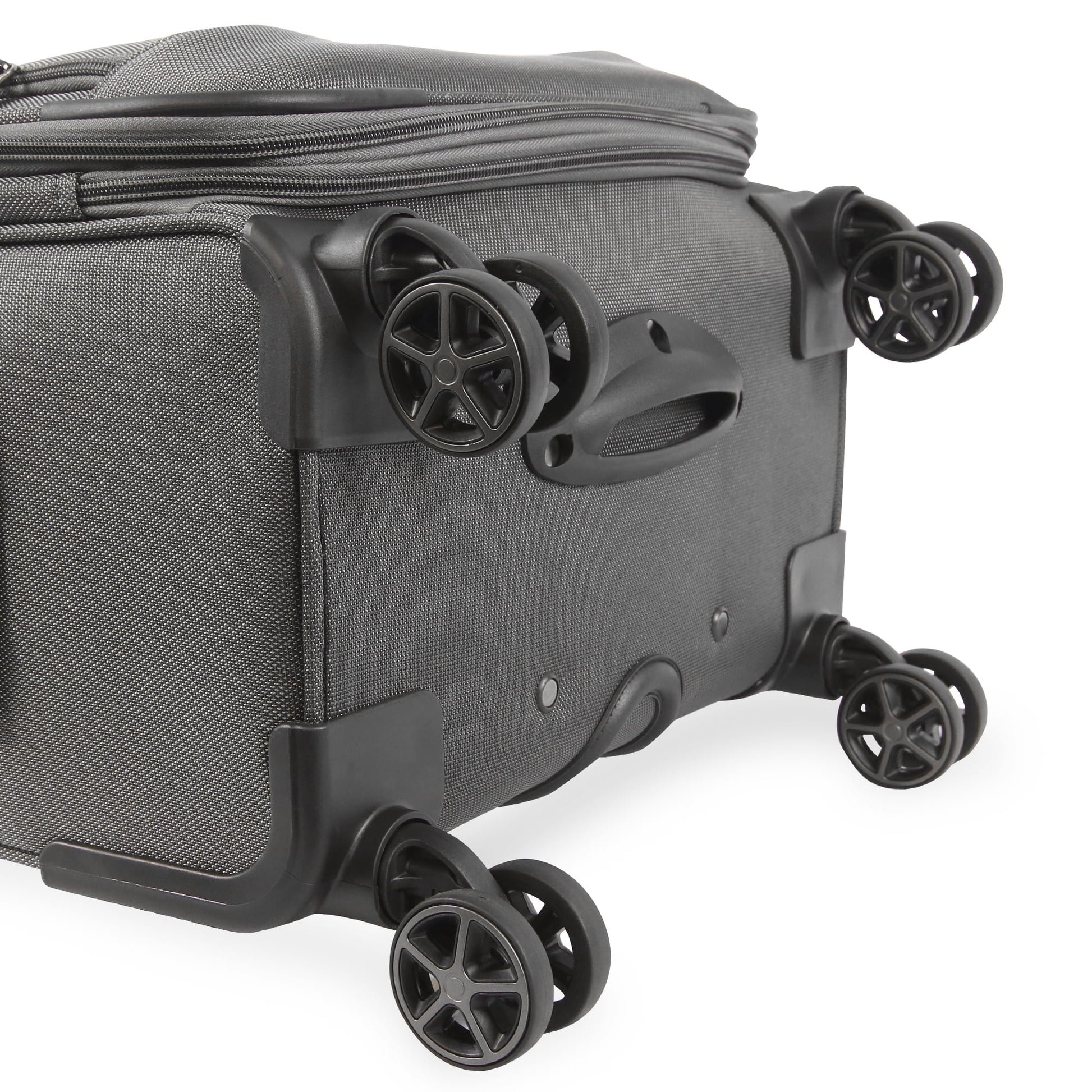 Brookstone Harbour 22" Softside Carry-on Spinner Luggage - Dark Charcoal