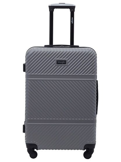 Wrangler 4 Pc. ABS Spinner Luggage Set with 20" & 25" Suitcases and Packing Cubes, Sharkskin