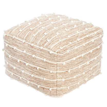 Anji Mountain Handloom Pouf, Woven with Wool