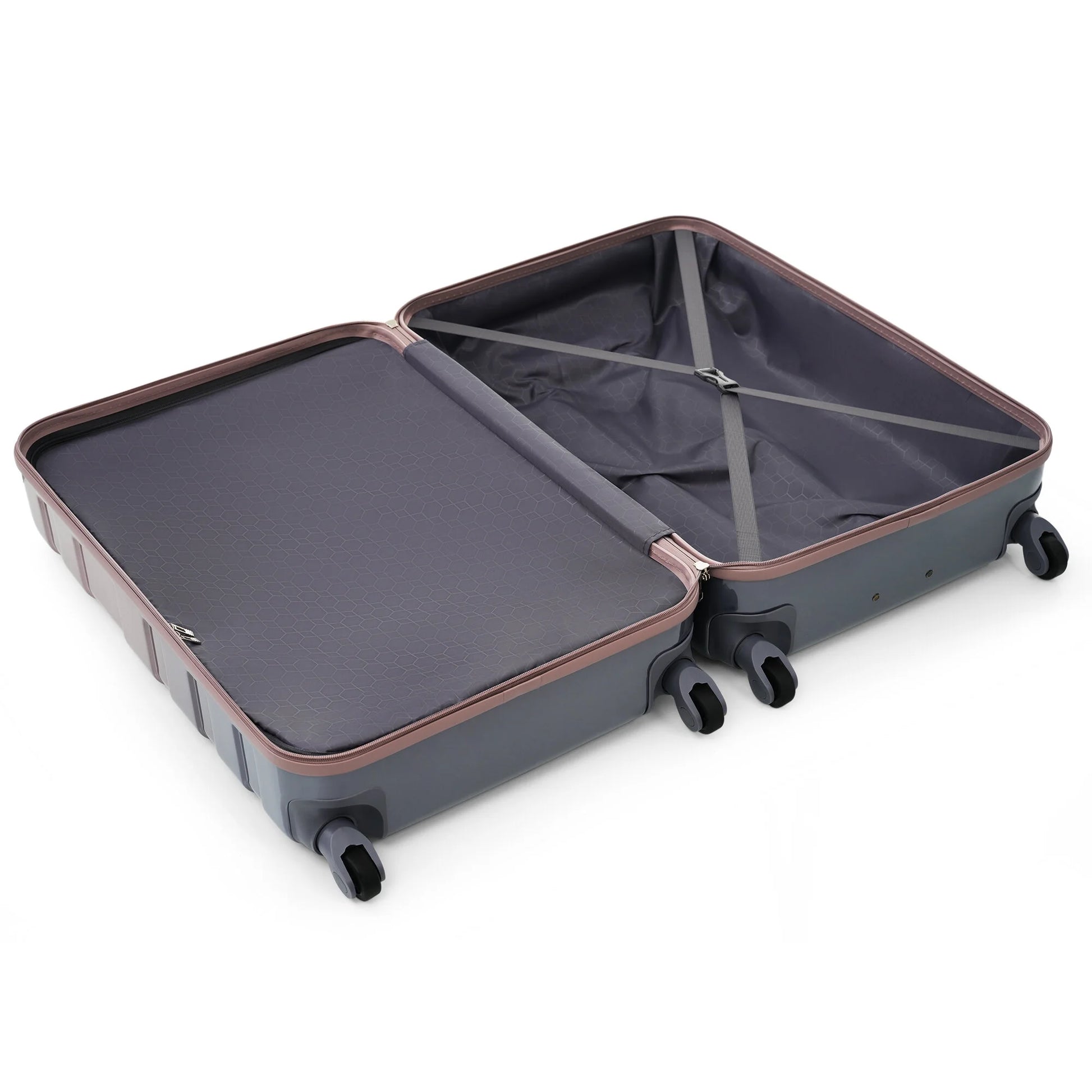 Hard Luggage Case Luggage Sets New Model ABS Hardshell 3pcs Clearance Luggage Hardside Lightweight Durable Suitcase sets Spinner Wheels Suitcase with TSA Lock 20''24''28''( golden),Travel Hard Case