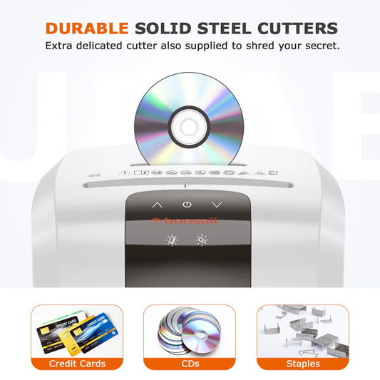 Bonsaii Paper Shredder Micro-Cut 6-Sheet CD/Credit Card Shredder for Home Office 4S16