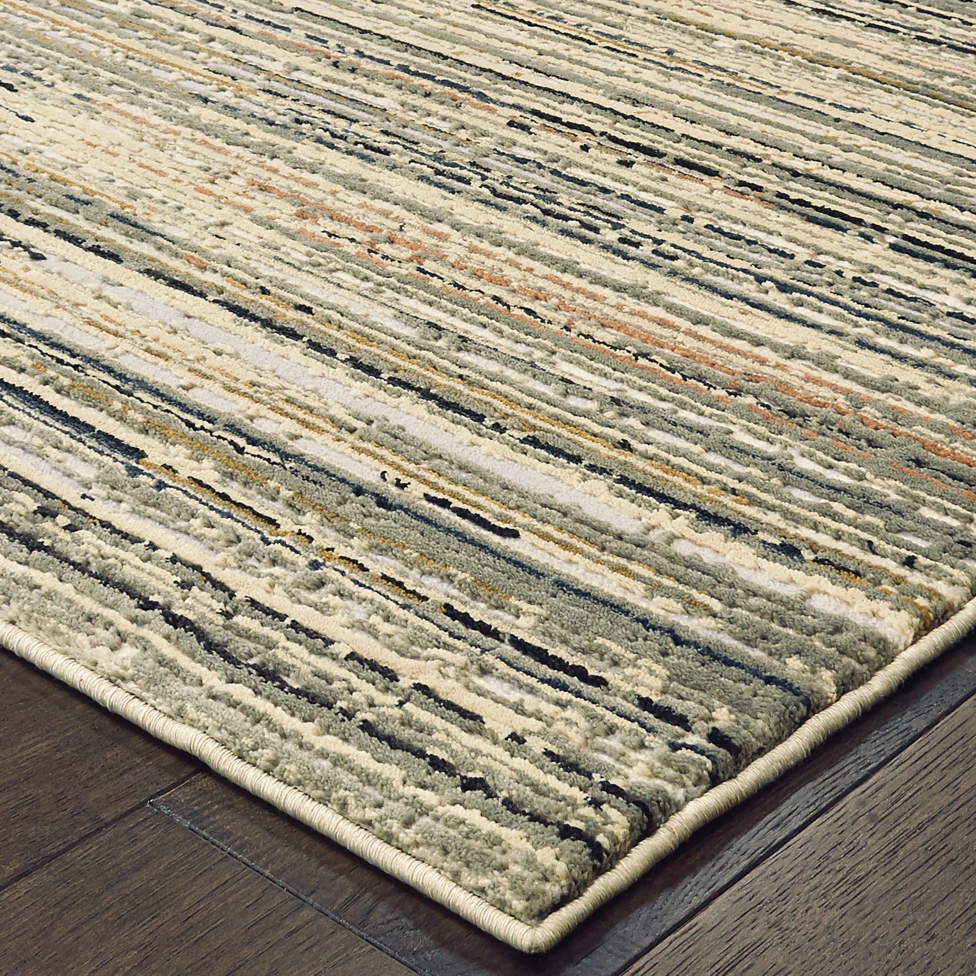 Avalon Home Brecken Hi-Low Textured Distressed Striped Area Rug or Runner, Multiple Sizes