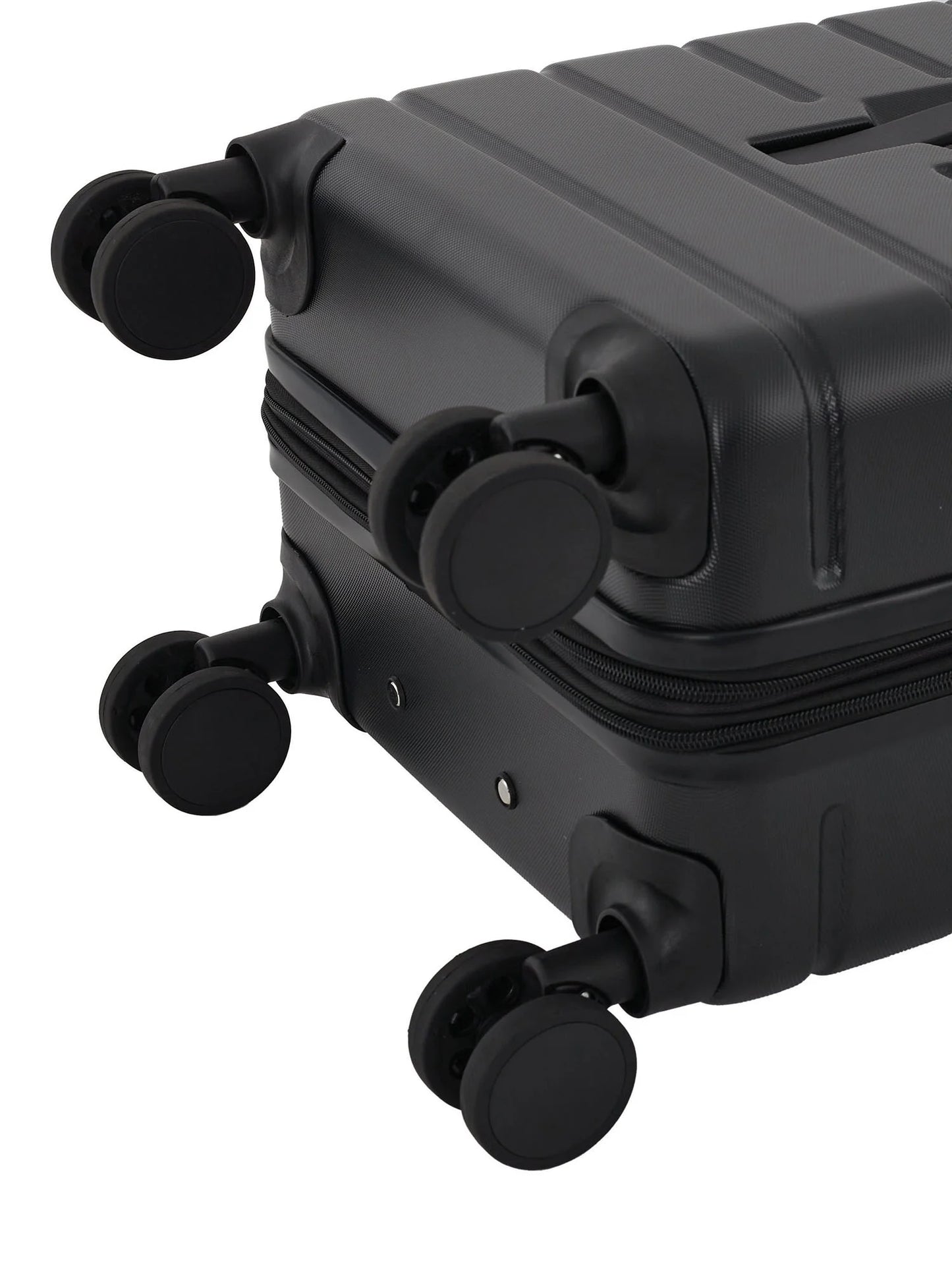 Wrangler 4-Piece 8-Wheel Expandable Hard Side Trunk-Style Luggage Set - Black
