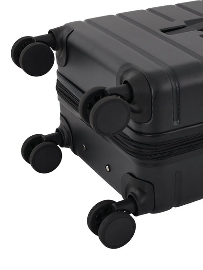 Wrangler 4-Piece 8-Wheel Expandable Hard Side Trunk-Style Luggage Set - Black