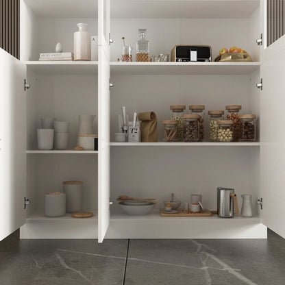KULAGAGA Kitchen Pantry Storage Cabinet, 87.8"H Freestanding Storage Cabinet Cupboard for Home Office Living Room, Whiet
