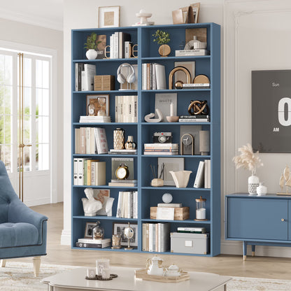 Homfa 82" Tall Bookcases, Freestanding Display Storage Shelves, 7-Tier Open Bookshelf for Home Office Living Room Bedroom, White