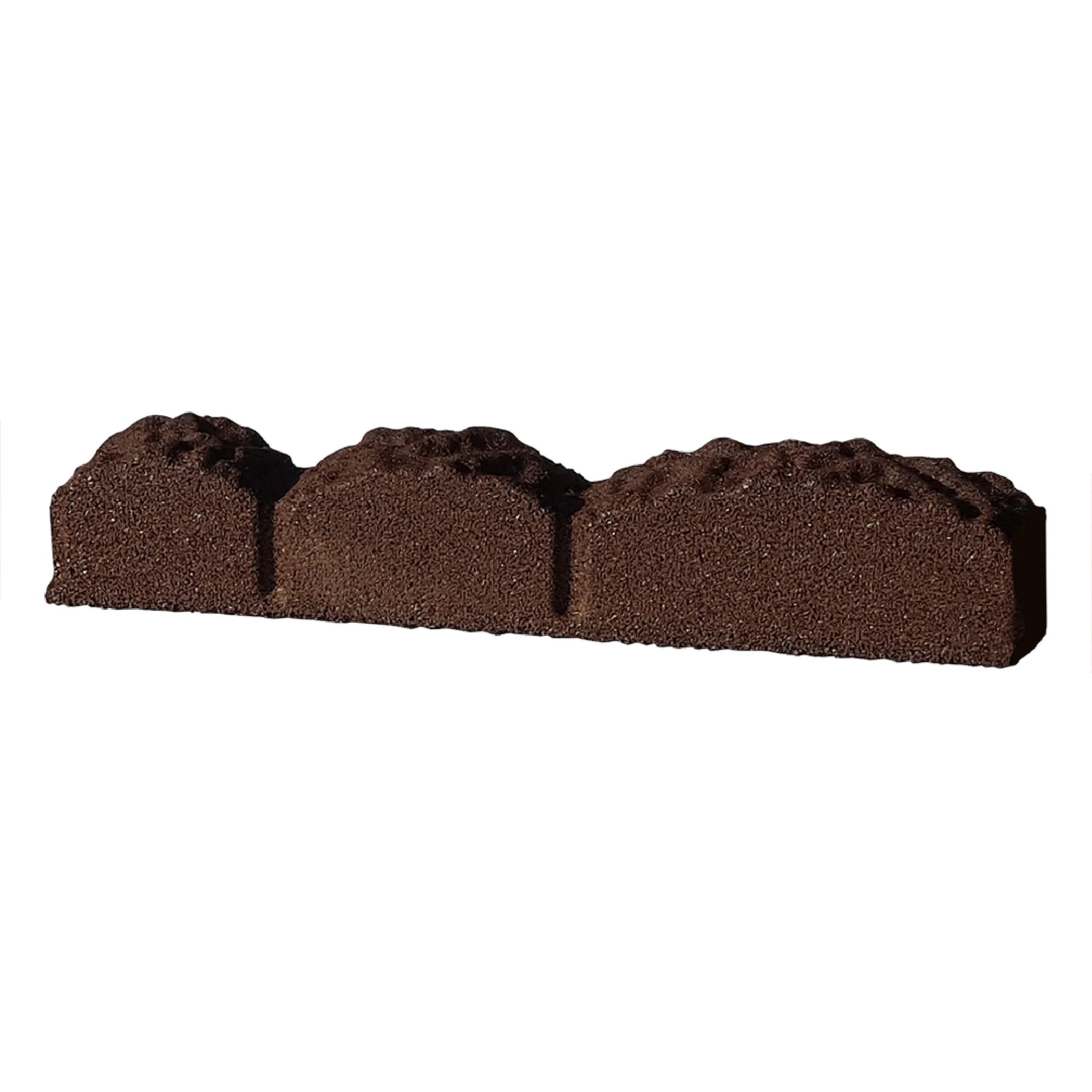 Rubberific Landscape Edging, 4' Gray Cobblestone Rubber Flower Garden Edging Border (4 Pack)