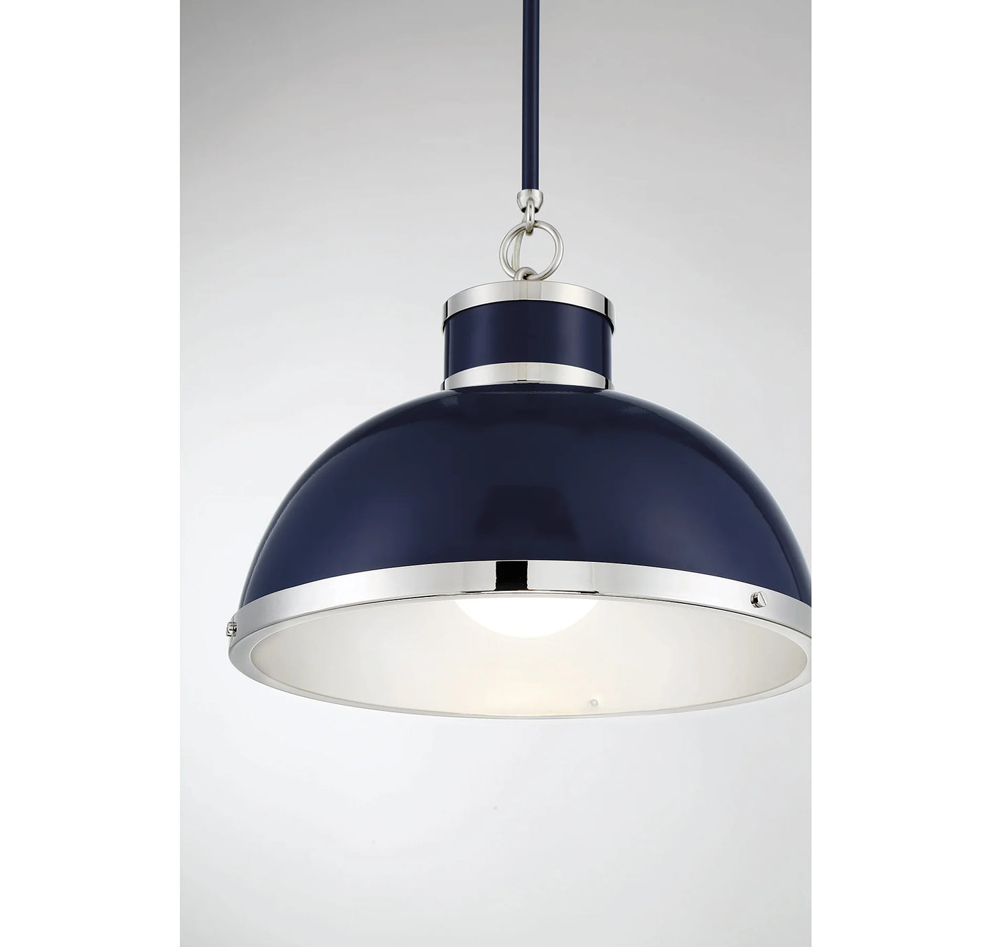 Gray with Polished Nickel Accents One Light Pendant from the Corning Collection