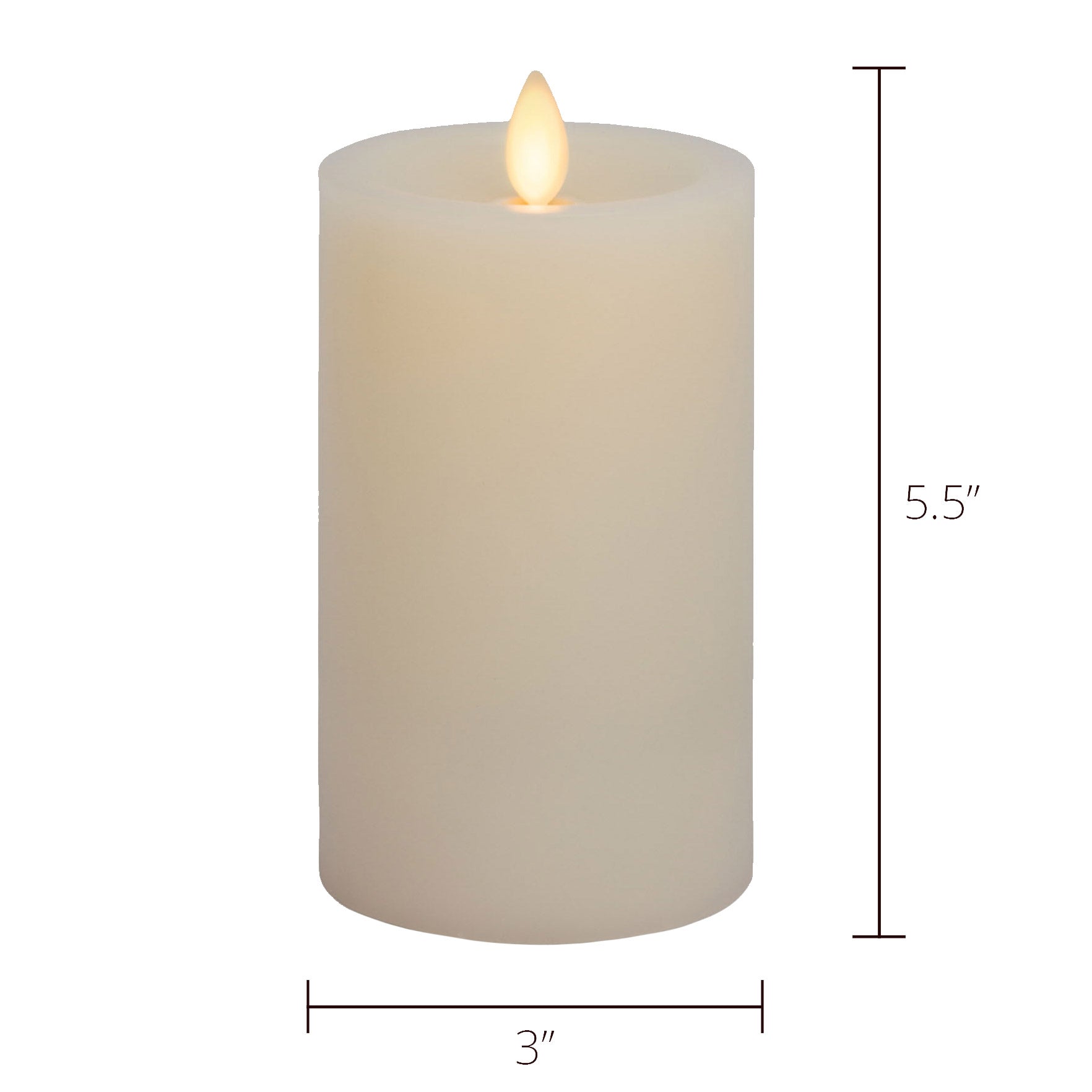 Luminara Flameless Pillar Candles with Remote, Set of 3
