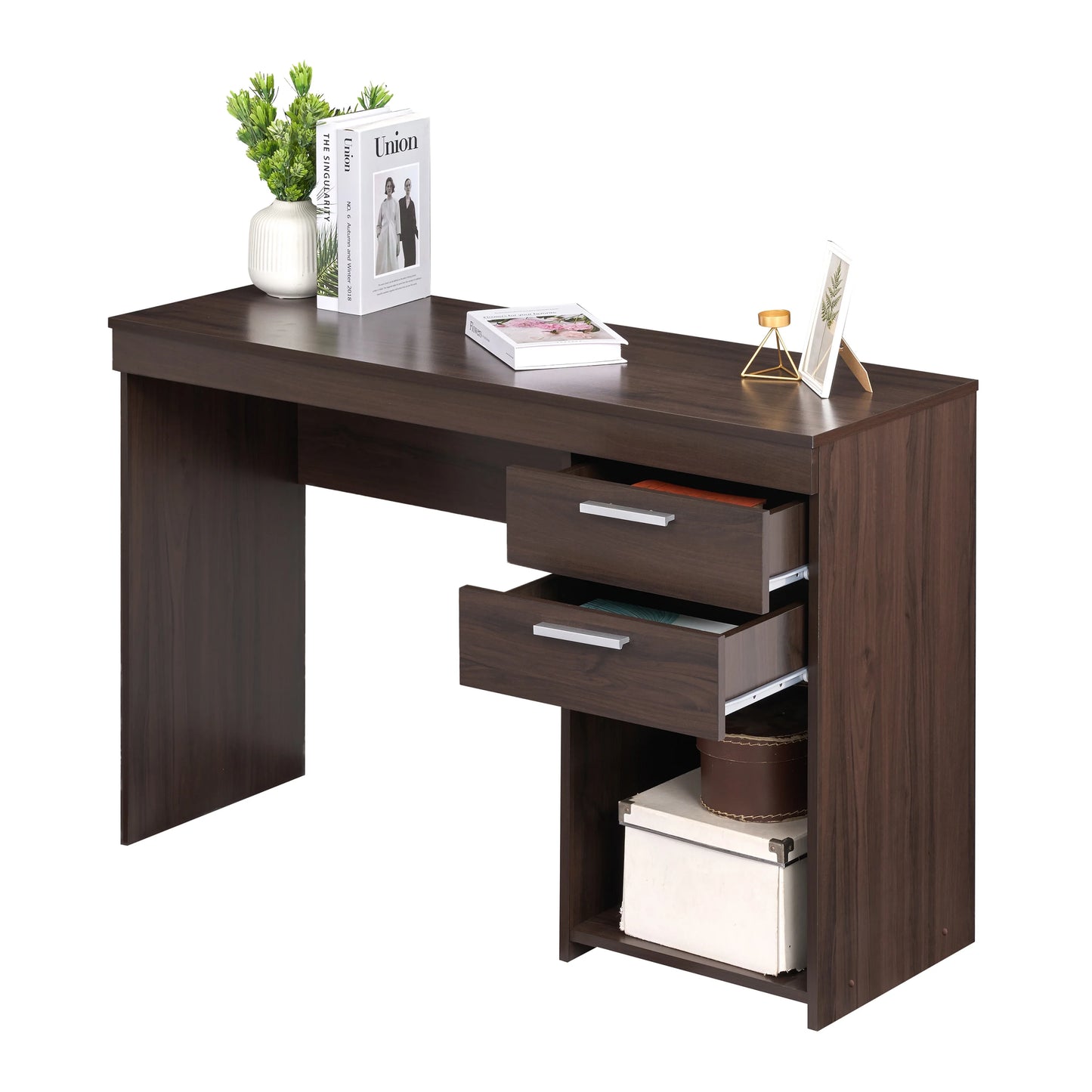 Techni Mobili Home Office Computer Desk with Storage, Espresso
