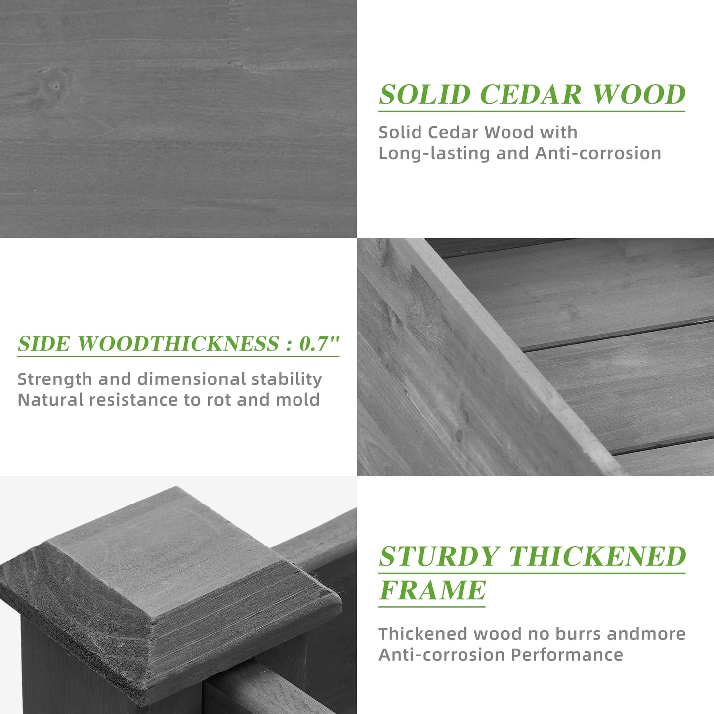Segmart Planter Box with Legs, Outdoor Wood Elevated Garden Bed, Elevated Garden Bed for Vegetables Flower Herb Patio, SS2243