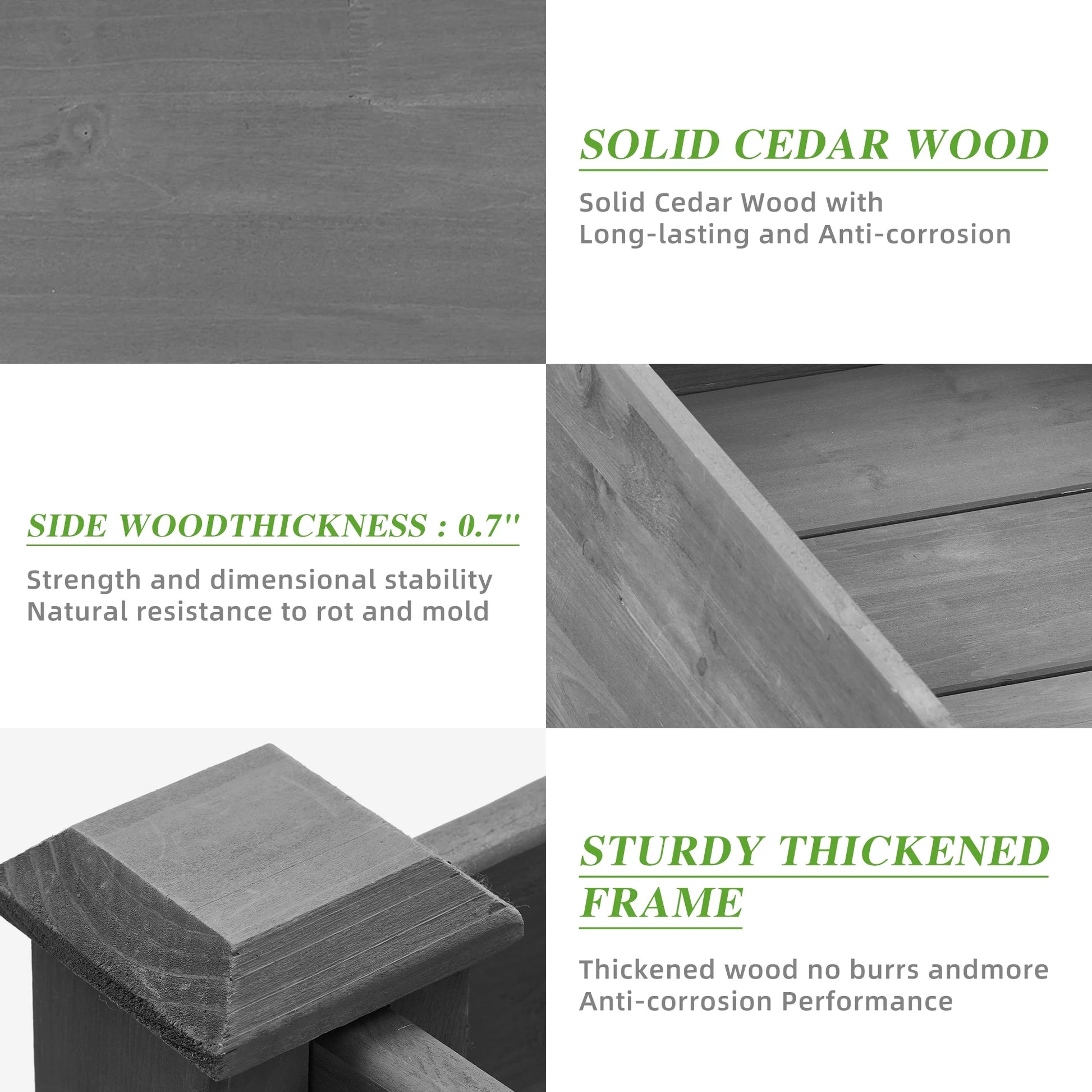 Segmart Planter Box with Legs, Outdoor Wood Elevated Garden Bed, Elevated Garden Bed for Vegetables Flower Herb Patio, SS2243