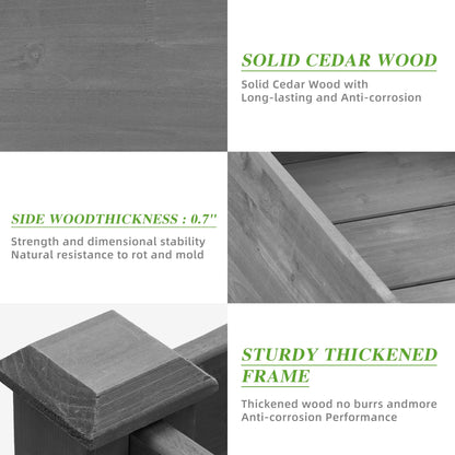 Segmart Planter Box with Legs, Outdoor Wood Elevated Garden Bed, Elevated Garden Bed for Vegetables Flower Herb Patio, SS2243