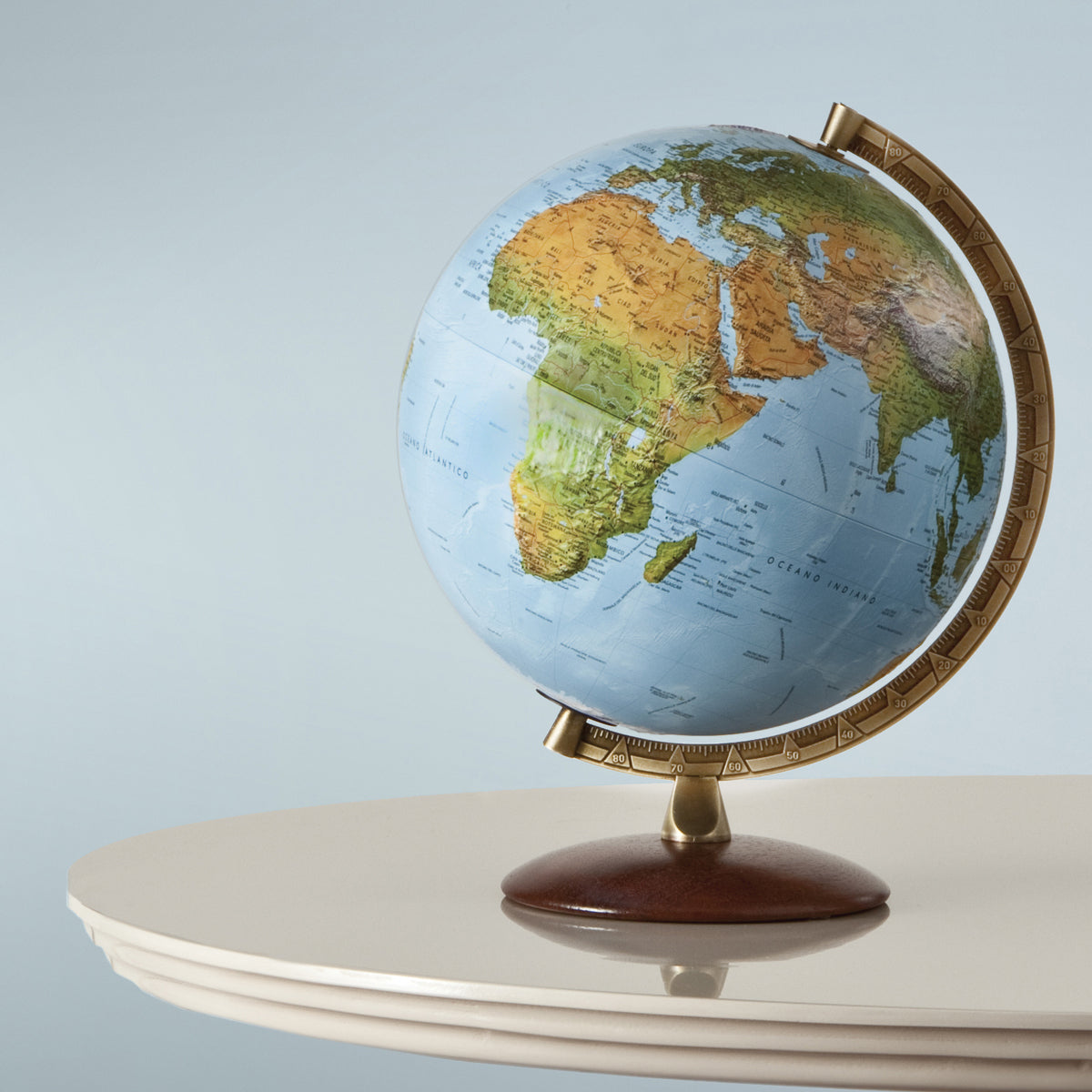 Athens Relief Globe, 12-inch Diameter, Illuminated, Raised Relief