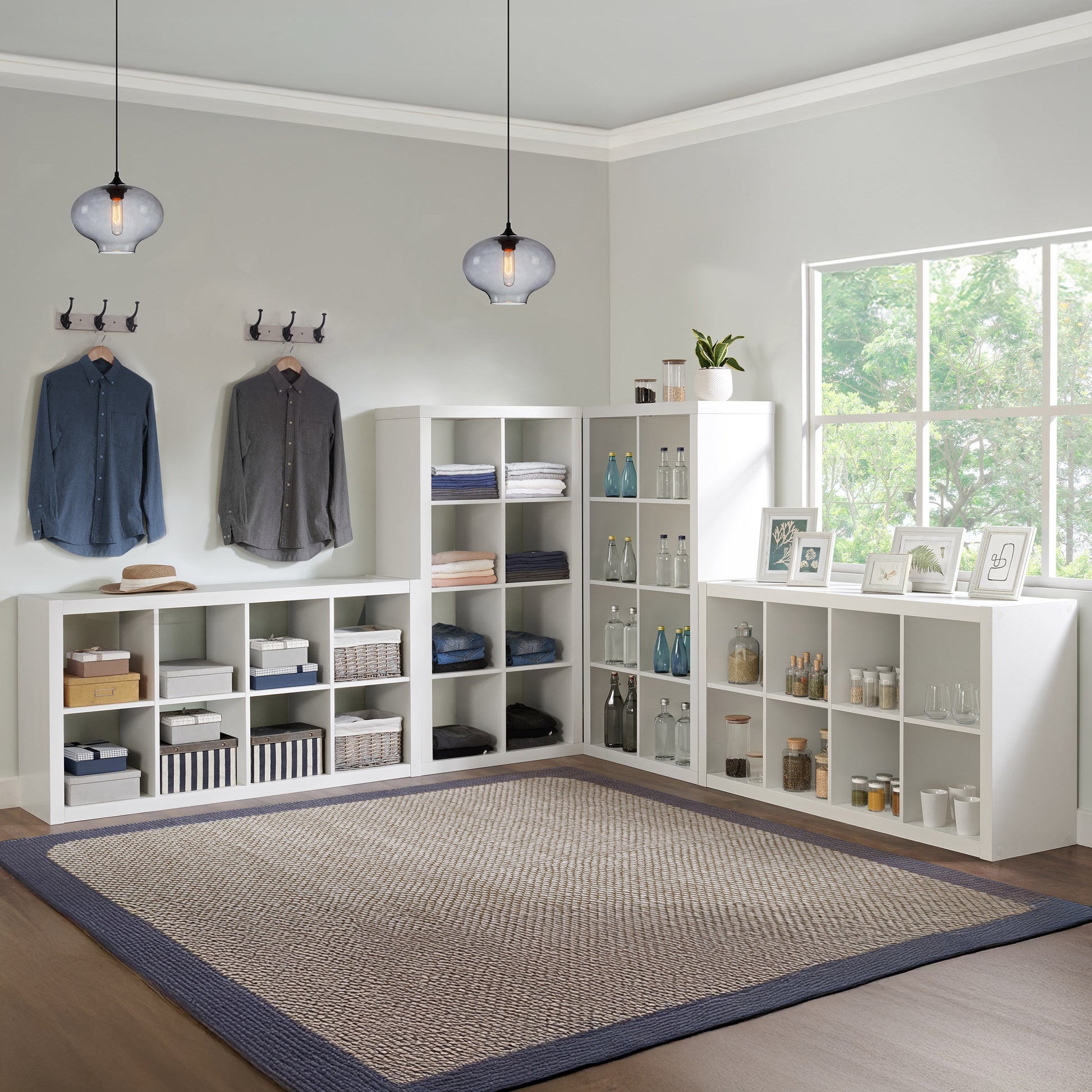 Onin Room Divider with 8 Storage Bins