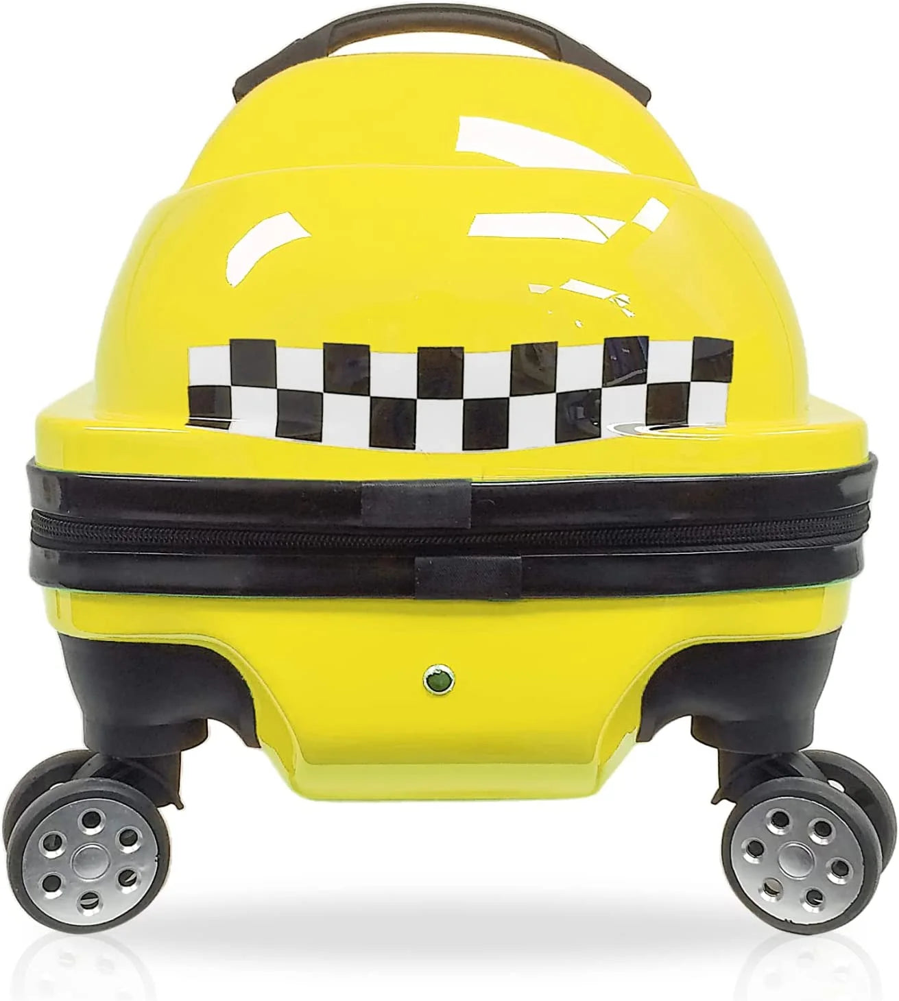 TUCCI Kids DASHMOBILE 20" Yellow All Overprinted Hardside Ride-on Suitcase Type Luggage for Kids