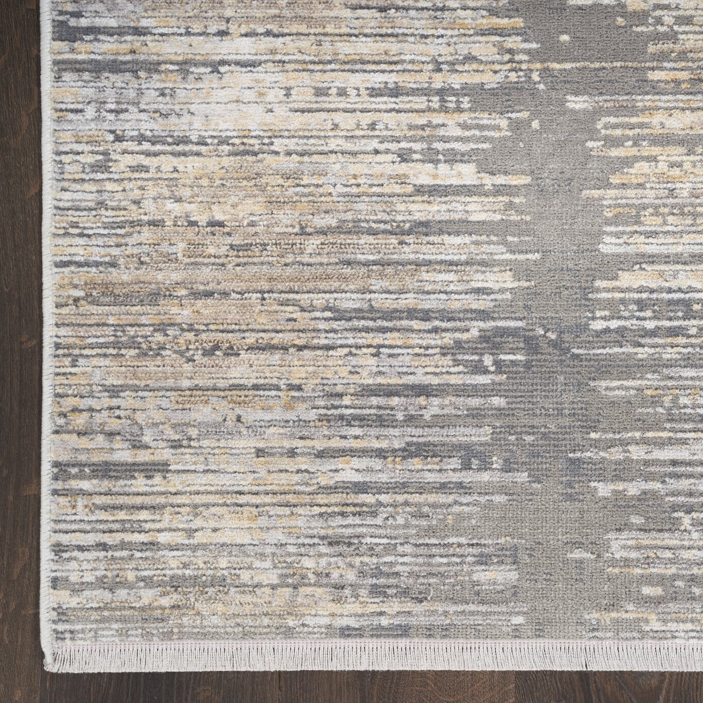 Nourison Modern Abstract Abstract Grey Gold 5'3" x 7'6" Area Rug (5x8)