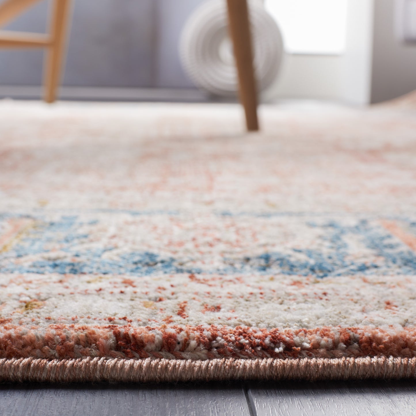 SAFAVIEH Limitee Codie Oriental Area Rug, Rust/Blue, 8' x 10'