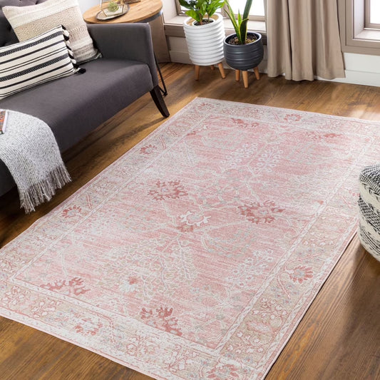 Livabliss St Tropez Vintage Medallion Area Rug,5'3" x 7',Blush