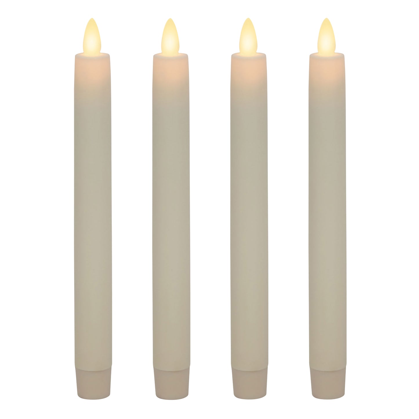 Luminara Pearl Ivory Flameless Taper Candles, 4-pack