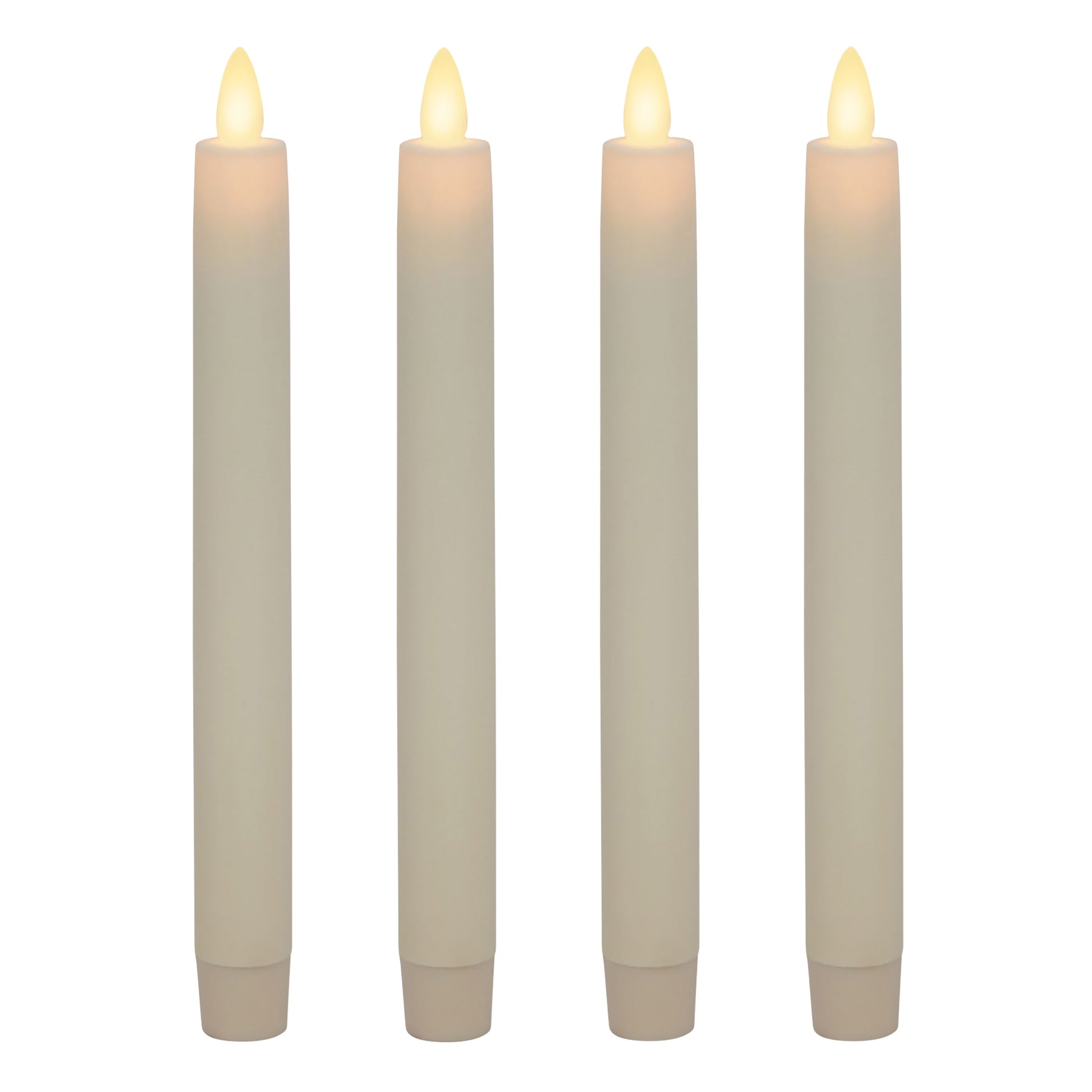 Luminara Pearl Ivory Flameless Taper Candles, 4-pack
