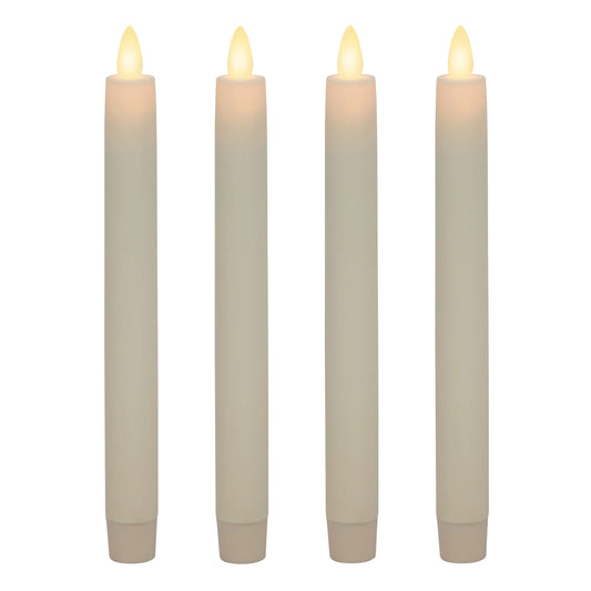 Luminara Pearl Ivory Flameless Taper Candles, 4-pack
