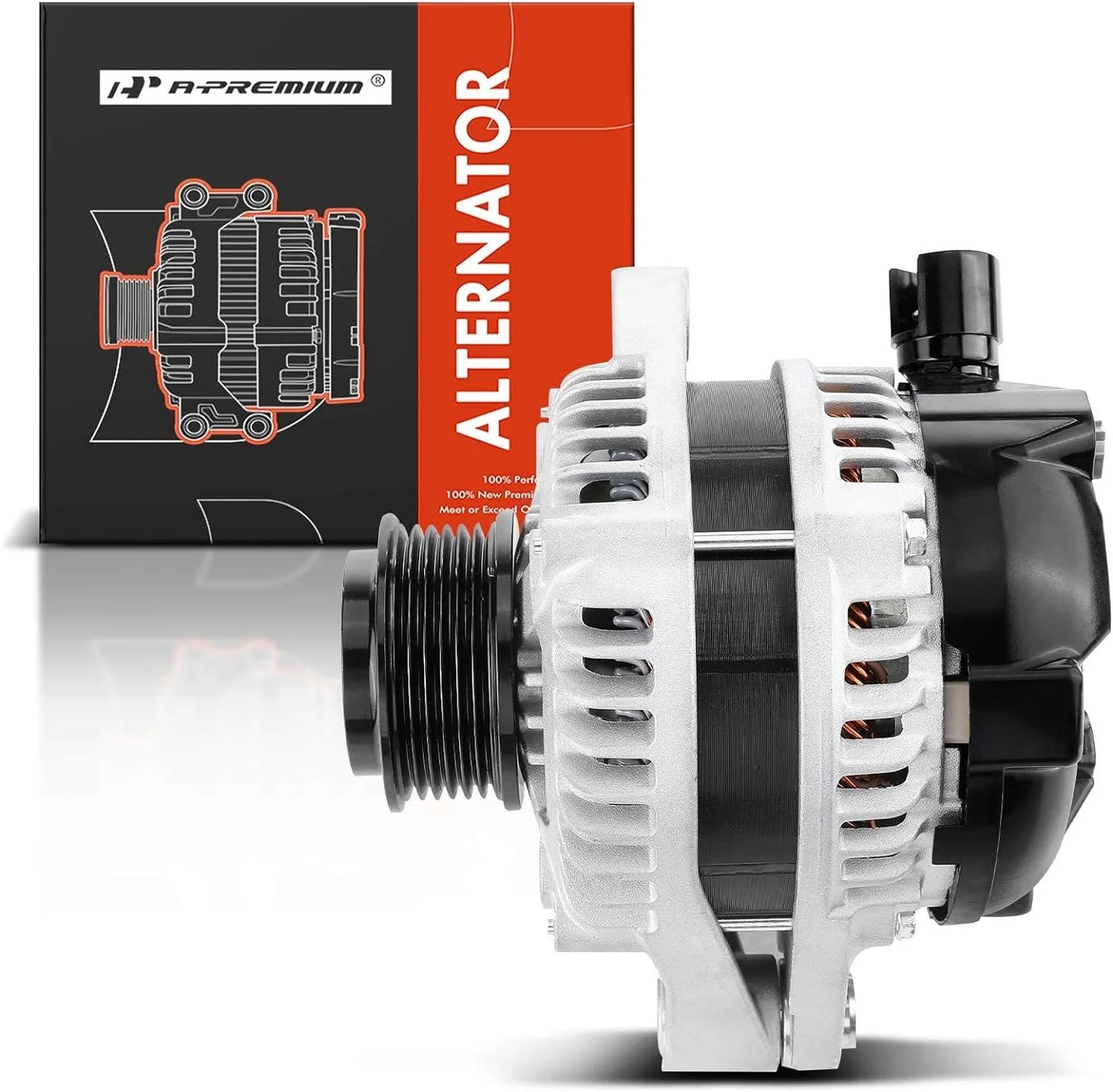 A-Premium Alternator Compatible with Acura RDX 2016-2018, TLX 2016-2020 & Honda Accord 2013-2017, Crosstour 2013-2015, V6 3.5L, 12V 135A 6-Groove Pulley Clockwise
