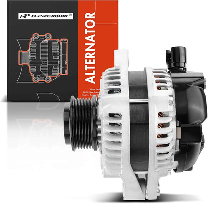 A-Premium Alternator Compatible with Acura RDX 2016-2018, TLX 2016-2020 & Honda Accord 2013-2017, Crosstour 2013-2015, V6 3.5L, 12V 135A 6-Groove Pulley Clockwise