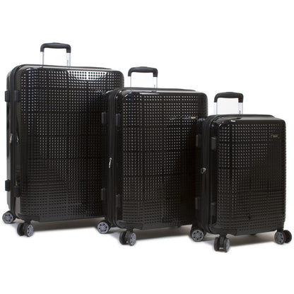Dejuno Speck Hardside 3-Piece Expandable Spinner Luggage Set - Blue