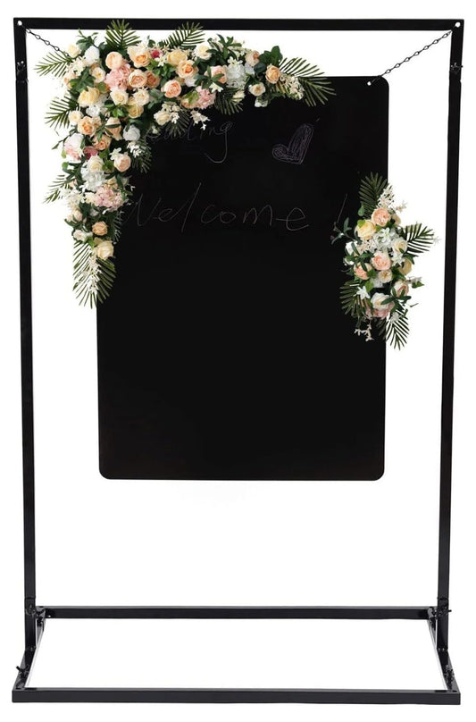 43" Arch Wedding Welcome Sign Backdrop Stand with Bases for Ceremony, Party Photo Booth Decor Frame Event Garden Arch Abor Photography Background Display Rack Balloon Flower Decor