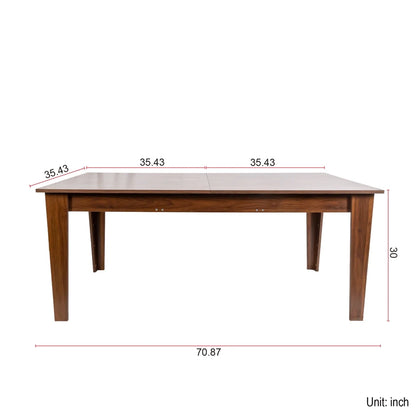 106" Expandable Dining Table for Small Spaces, Space-Saving Extendable Kitchen Table with Scratch-Resistant Surface, Multi-Functional Walnut Finish for Family Meals & Home Office Use