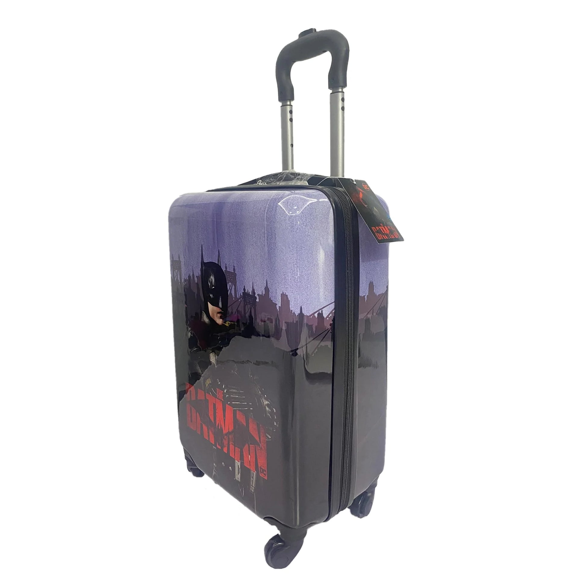 Fast Forward Batman Black Luggage 20 Inches Hardsided Tween Spinner Carry-On Travel Trolley Rolling Suitcase for Kids