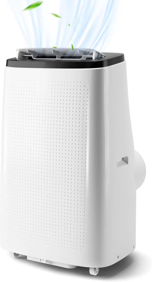 Portable Air Conditioner 14000 BTU (ASHRAE)/9300 BTU (DOE) with Dehumidifier, Fan, Remote Control - Quiet Floor AC Unit for Rooms up to 700sq ft - 3-Speed Wind & Night Light for Bedroom, Home Office