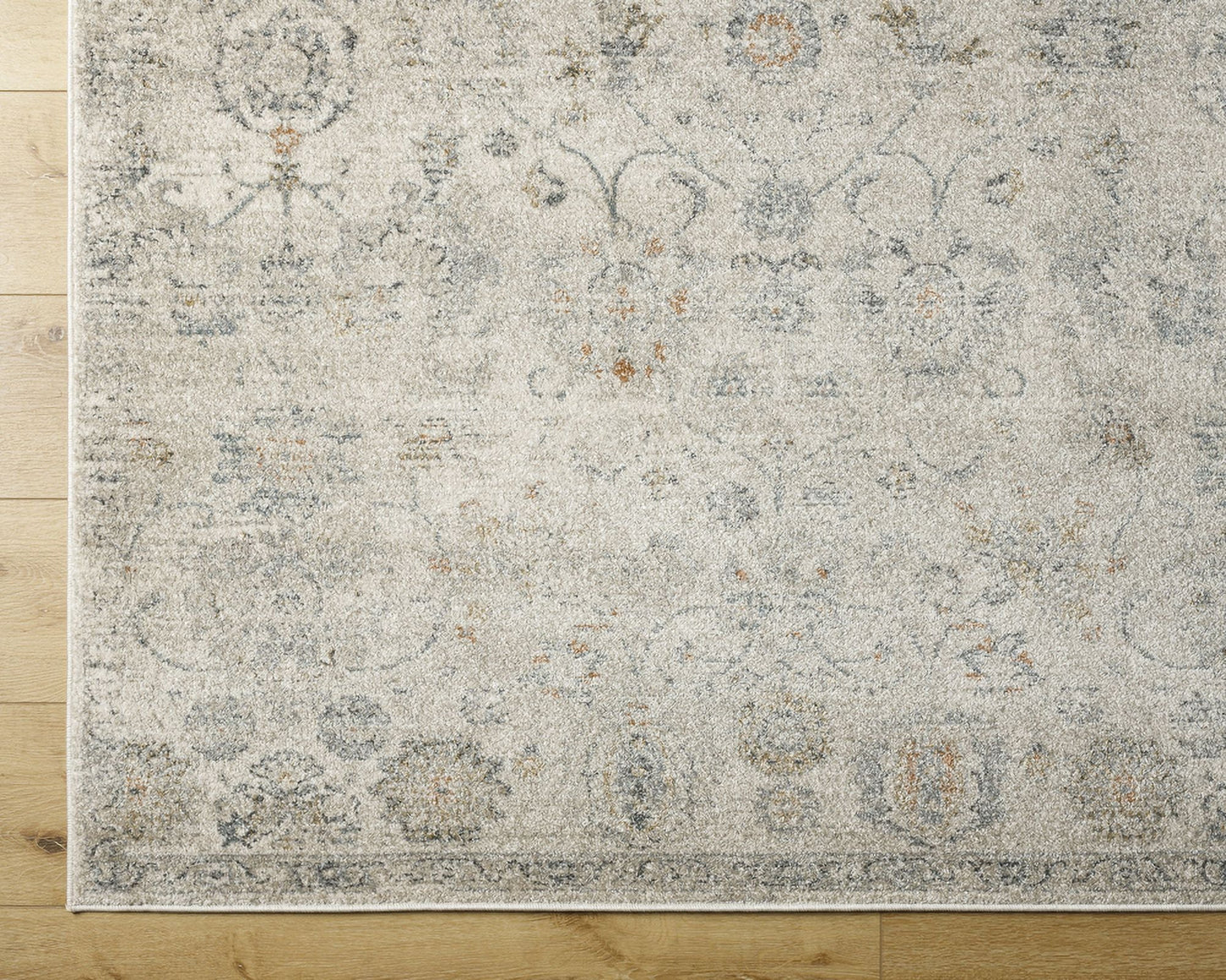 Livabliss Alpharetta Vintage Floral Area Rug,5'3" x 7',Cream/Gray