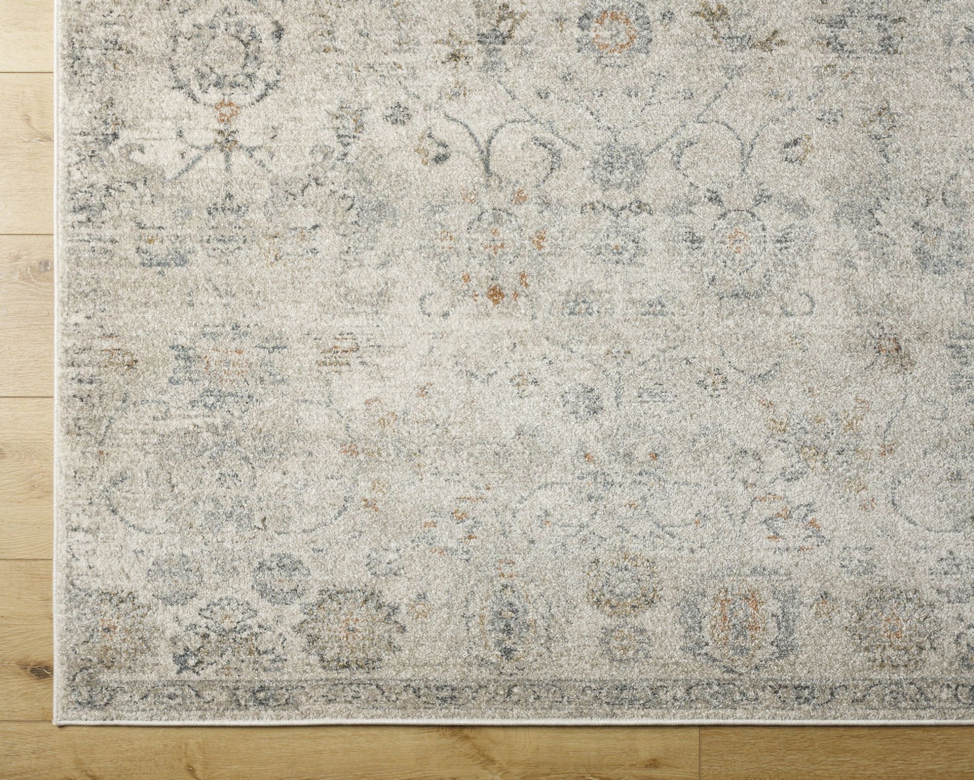 Livabliss Alpharetta Vintage Floral Area Rug,5'3" x 7',Cream/Gray