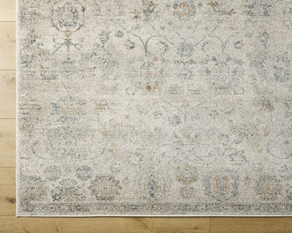 Livabliss Alpharetta Vintage Floral Area Rug,5'3" x 7',Cream/Gray