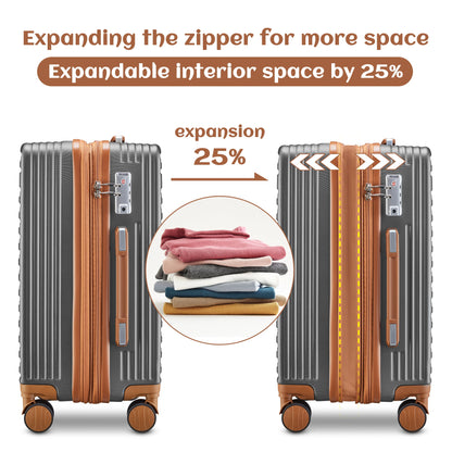 imiono Luggage Set 3-Piece Expandable Lightweight Hard Luggage Set with Swivel Wheels and TSA Lock