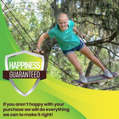 Swurfer Treeskate Undawadda Stand Up Skating Swing. Wooden Outdoor Swing for Kids and Adults