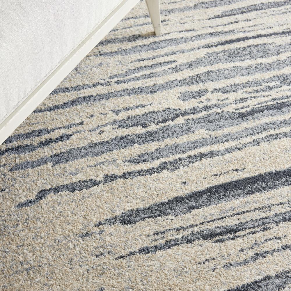 Nourison Moroccan Celebration Abstract Modern Area Rug 2'2" x 7'6" Runner Abstract 8' Runner Blue