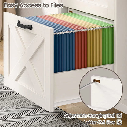 Vabches 2 Drawer Lateral File Cabinet,Mobile Wood office Cabinet for Home Office,Printer Stand with Open Storage Shelves.