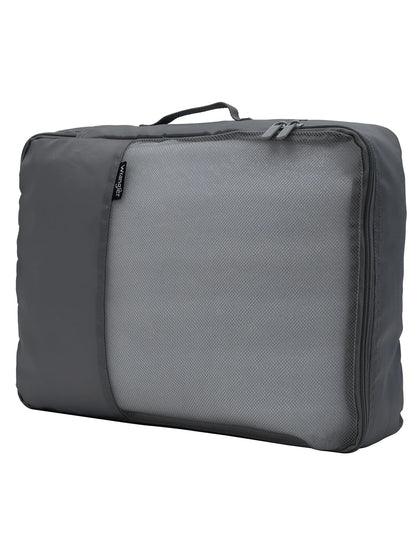Wrangler 4 pc. ABS Spinner Luggage Set with 20" & 25" Suitcases and Packing Cubes, Sharkskin