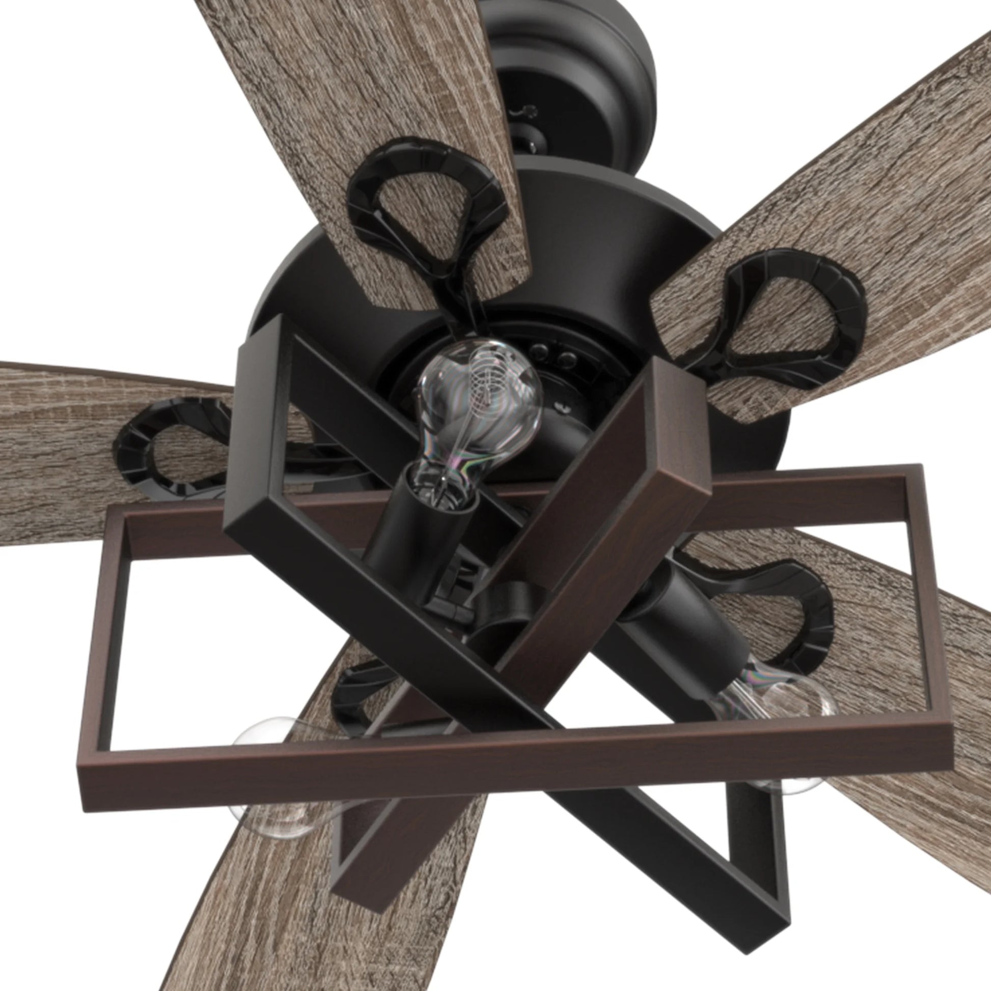 Smaair 52" 5 Blade Indoor Wood Ceiling Fan with Reversible Blade for Home Office