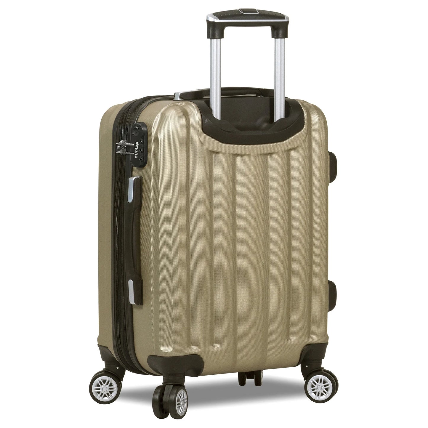 Dejuno Camden Hardside 3-Piece Expandable Spinner Luggage Set - Silver (20", 24" and 28")