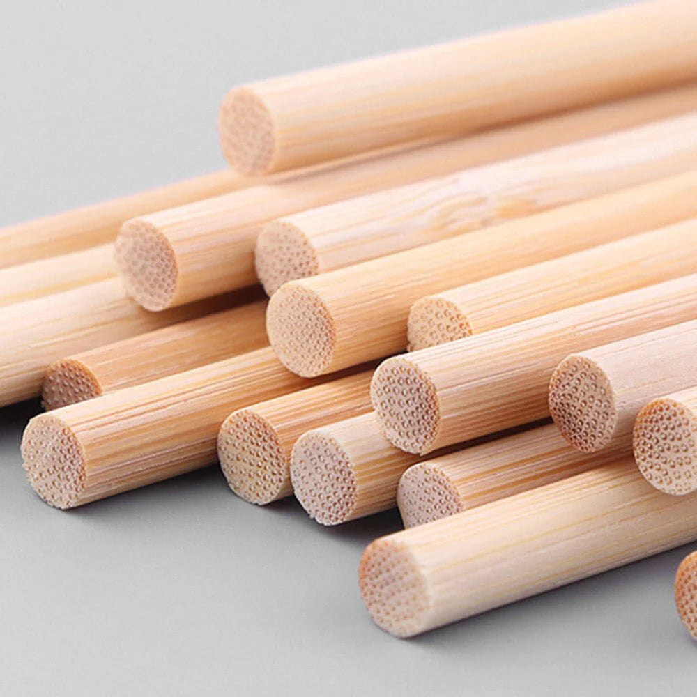 Visland 50PCS Wooden Plant Sticks Bamboo Canes for Garden Plants Flower Support Cane