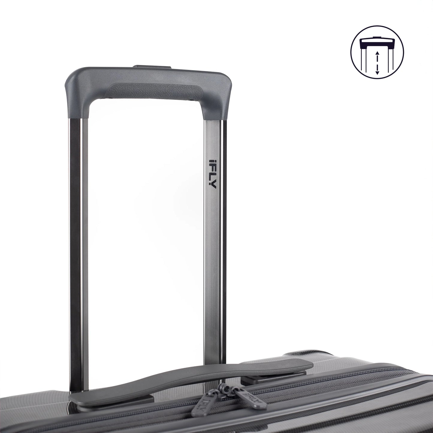 iFLY Hardside Fibertech 3.0 2 Piece Set, 20" Carry-on and 28" Checked Luggage, Gadget Gray